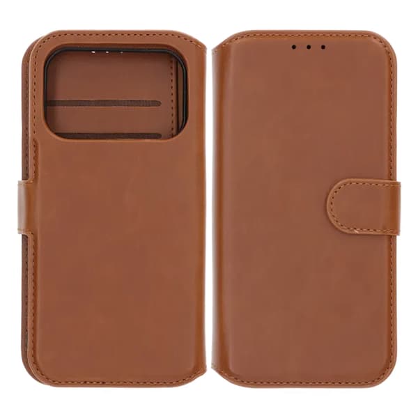 RV Magnetic Wallet Case iPhone 17 Pro Brown