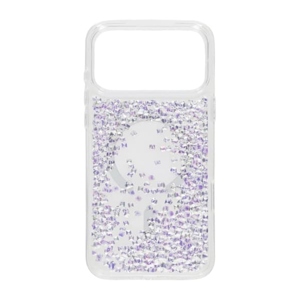 Diamond Quicksand Magnetic Case For iPhone 17 Pro Max White