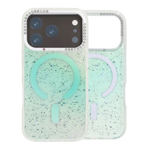 Glitter Diamond Magnetic Case - iPhone 17 Pro Max Green
