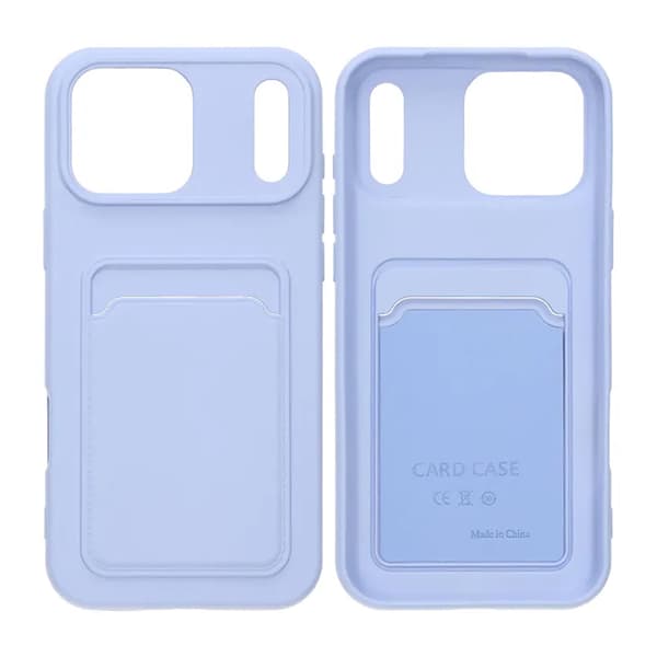 Silicone Case with Card Holder iPhone 17 Pro Max - Purple