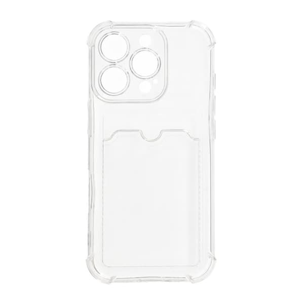 Shockproof Case with Card Holder iPhone 16 Pro Max Transparent