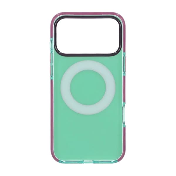 Iridescent Shockproof Case with 360 degree Rotatable Kickstand For iPhone 17 Pro Max Green