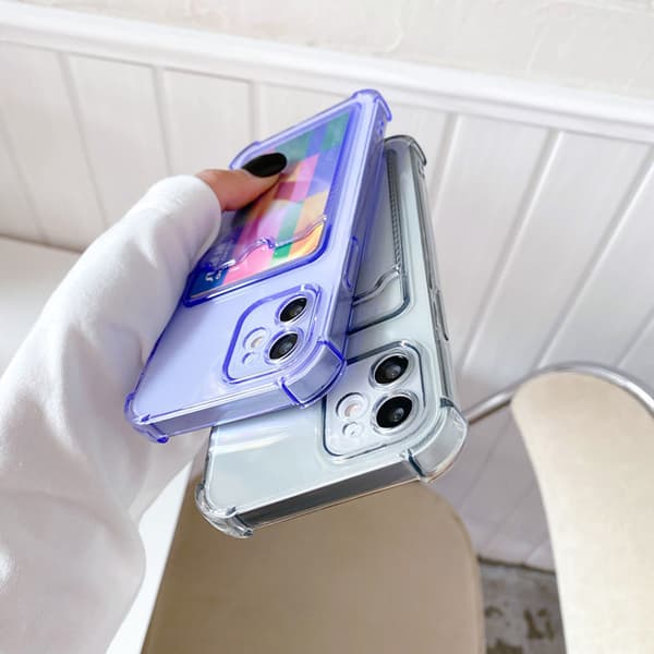 Shockproof Case with Card Holder iPhone 11 Transparent