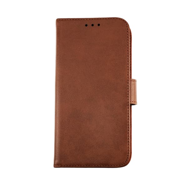 iPhone 13 Mini Plånboksfodral Läder Rvelon - Brun