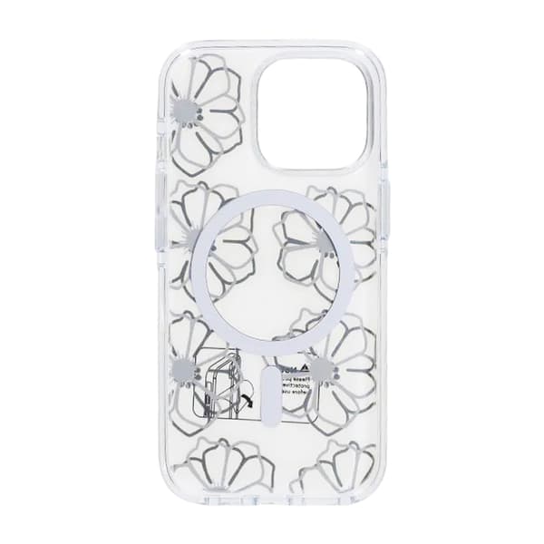 Mobilskal Magsafe till iPhone 16 Pro - Transparent med blommor
