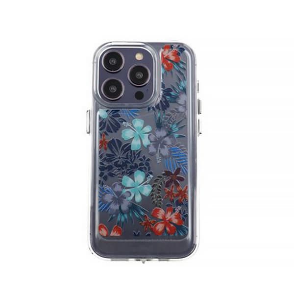iPhone 14 Pro Mobilskal med motiv - Röda Blommar