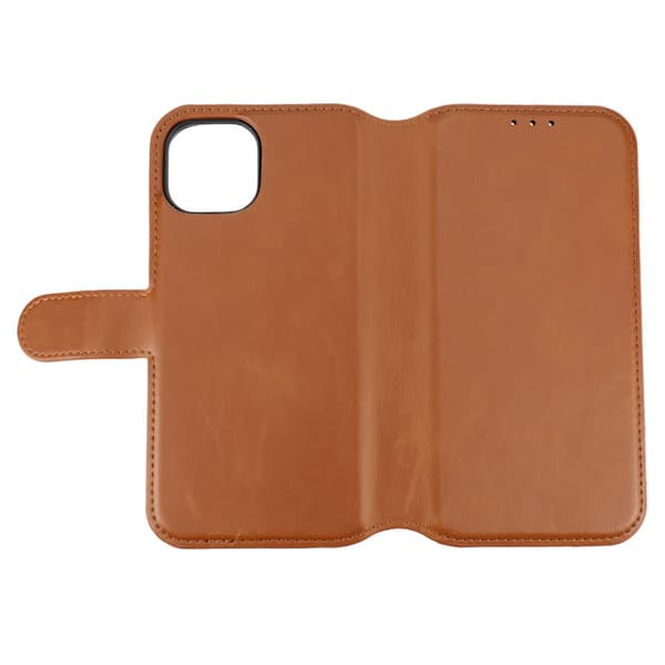 RV Magnetic Wallet Case iPhone 15 Brown
