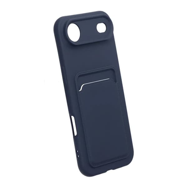 Silicone Mobile Case with Card Holder for iPhone 17 Air - Blue