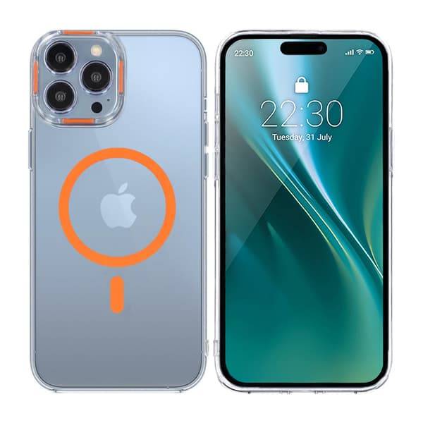 iPhone 15 Pro Shockproof Mobile Case with Magsafe - Orange