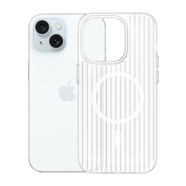 iPhone 14/13 Mobilskal Korrugerad - Transparent