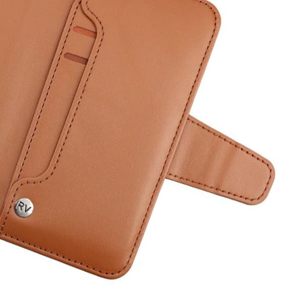 iPhone 13 Pro Max Plånboksfodral Extra Kortfack Rvelon - Guldbrun