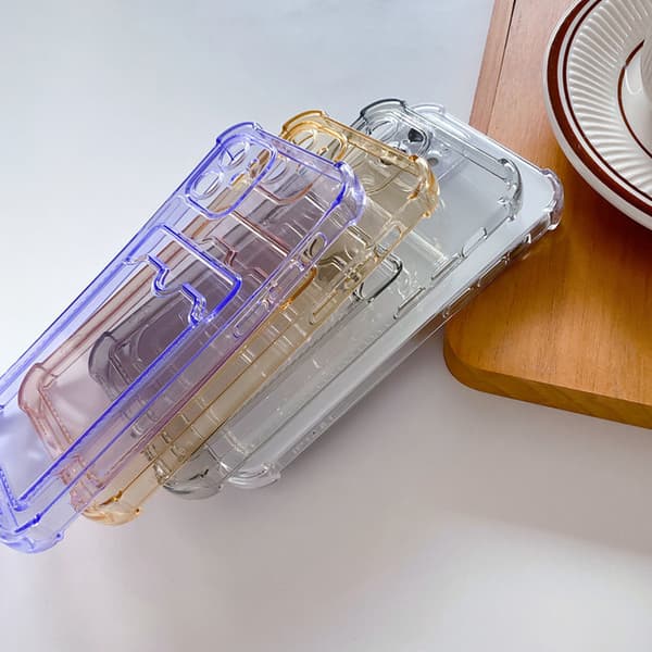 Shockproof Case with Card Holder iPhone 11 Transparent