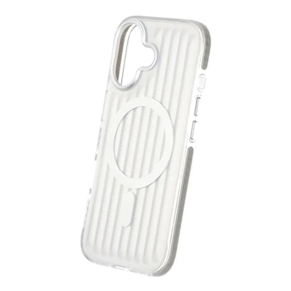 Mobilskal Korrugerad Magsafe för iPhone 17 - Silver