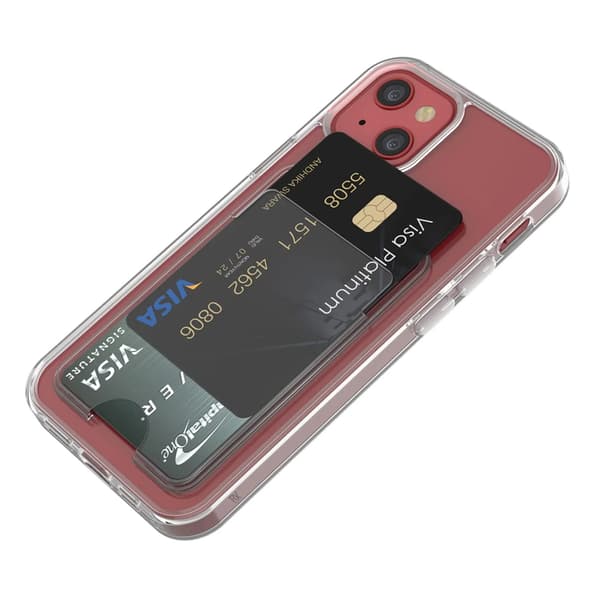 iPhone 13 Case with Card Holder TPU - Transparent