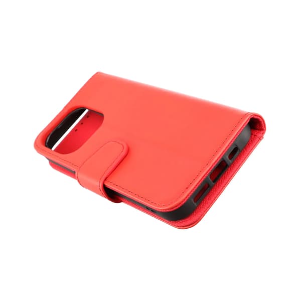 iPhone 14 Pro Max Plånboksfodral Extra Kortfack Rvelon - Röd