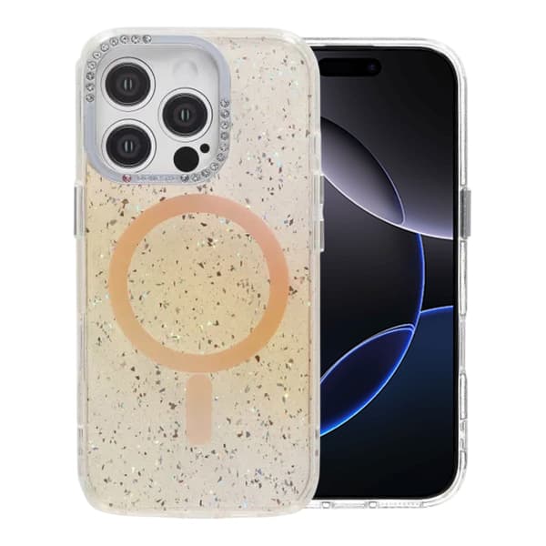Glitter Diamond Magnetic Case - iPhone 16 Pro Max Gold