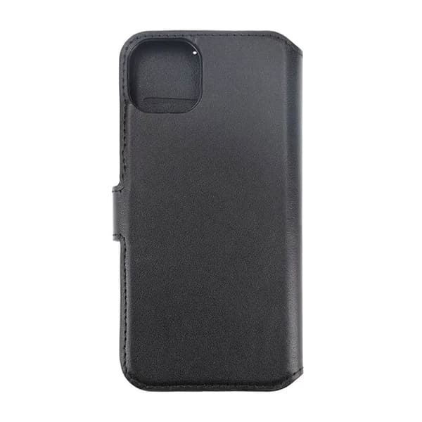 iPhone 15 Plus Plånboksfodral Läder Rvelon - Svart