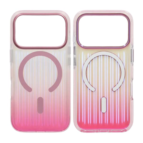 Mobilskal Korrugerad MagSafe för iPhone 17 Pro - Rosa