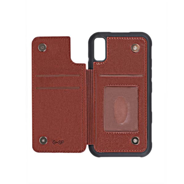 Shockproof Case Card Slot G-SP iPhone XR - Brown