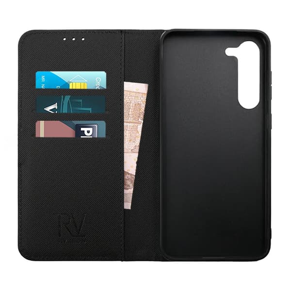 RV Magnetic Wallet Case For Galaxy S23 Plus Black