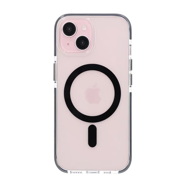 iPhone 15 Mobilskal Magnet Dubbelskydd - Svart