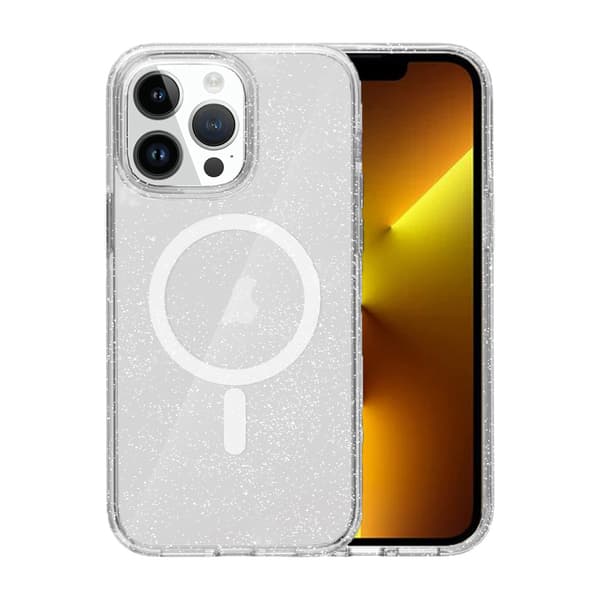 iPhone 13 Pro Max Mobilskal Glitter Magsafe - Transparent