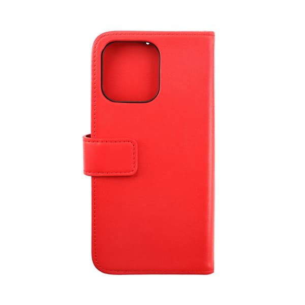 iPhone 14 Pro Plånboksfodral Läder Rvelon - Röd