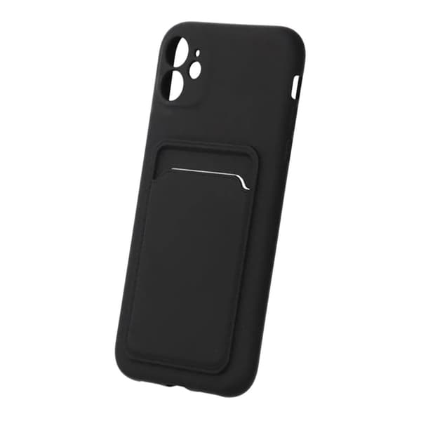 Silicone Case with Card Holder iPhone 11 - Black