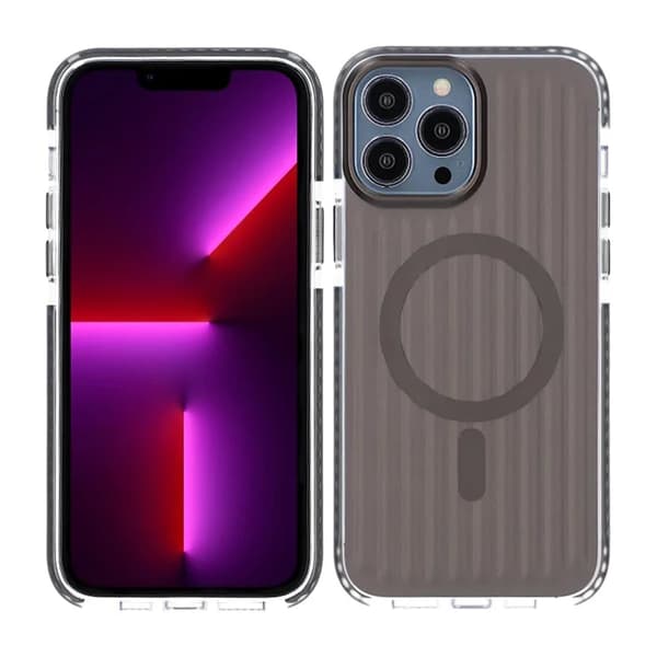 Patterned TPU Case for iPhone 13 Pro Max with MagSafe - Black