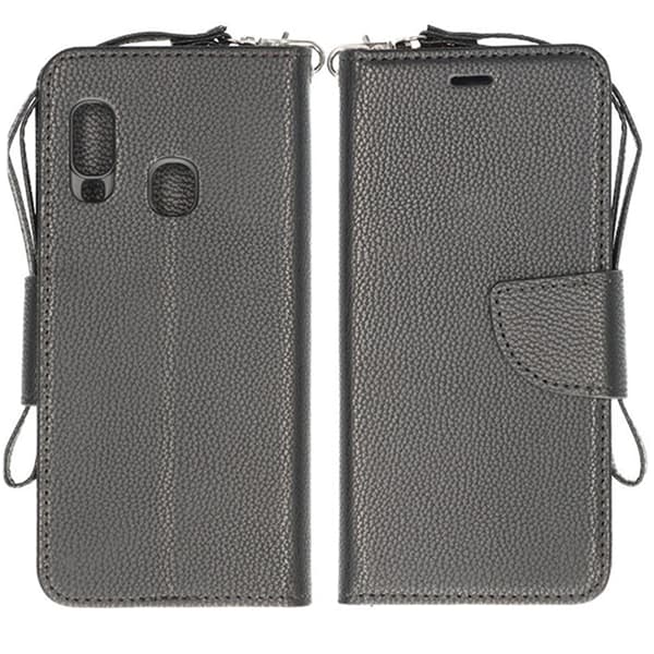 Samsung Galaxy A40 Plånboksfodral med Stativ - Svart