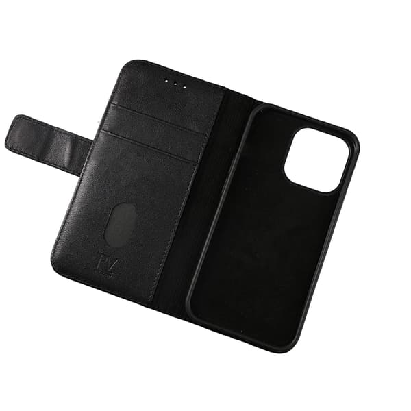 RV Leather Wallet Case iPhone 12 Mini Black