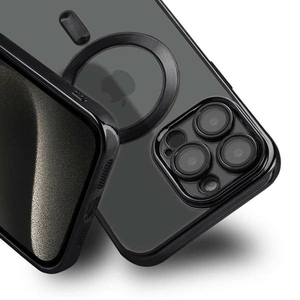 Luxury Mobilskal med Magsafe iPhone 15 Pro Max - Svart