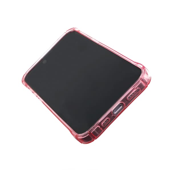 iPhone 14 Plus Shockproof Case with Card Holder - Pink