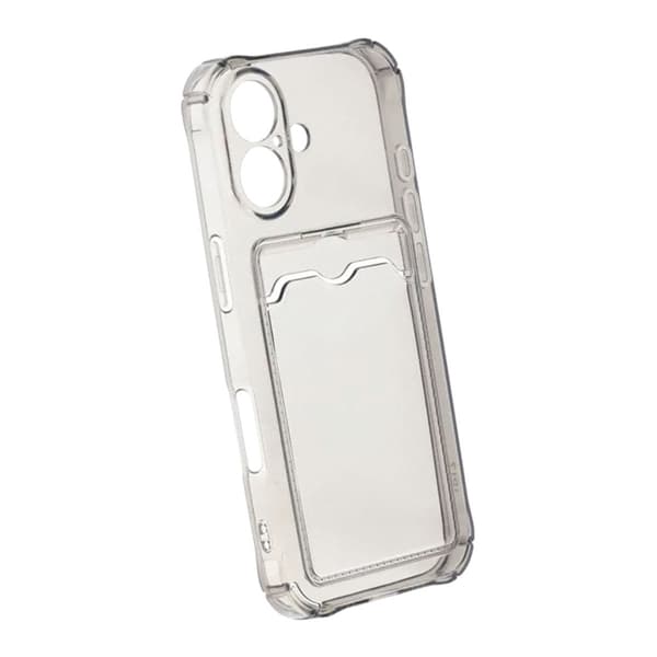 Shockproof Mobile Case with Card Holder for iPhone 17 - Black
