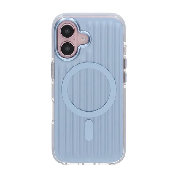Patterned TPU Case for iPhone 16 with MagSafe - Blue