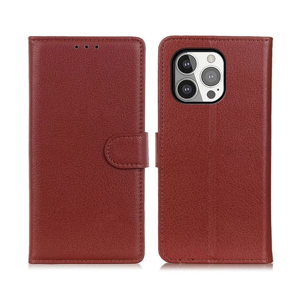 iPhone 13 Pro Plånboksfodral med Stativ - Brun