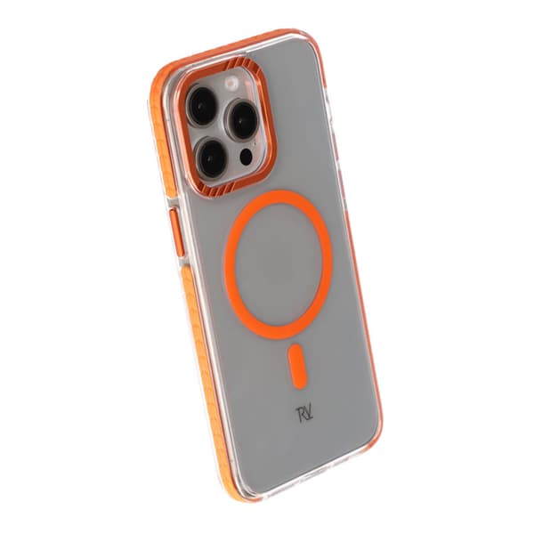 iPhone 15 Pro Max Rvelon Mobilskal Magnet Förstärkt - Orange