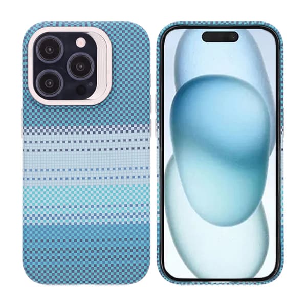 Magsafe Case and Stand for iPhone 15 Pro - Striped Green