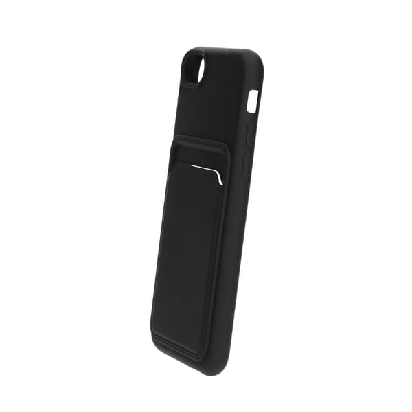 Silicone Case with Card Holder iPhone 7/8/SE 2020/2022 - Black