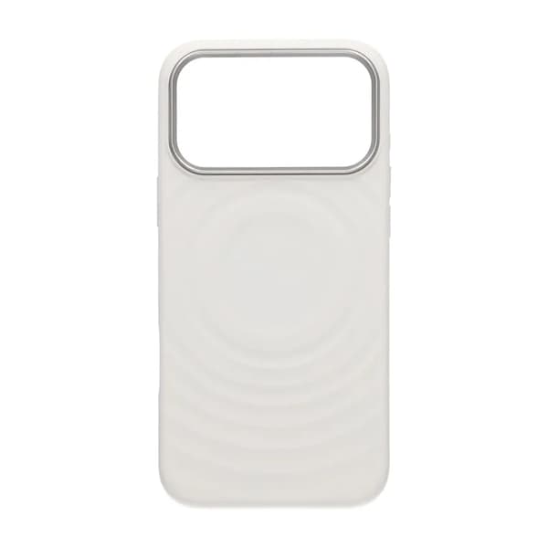 Cream wave liquid silicone Case For iPhone 17 Pro Max White