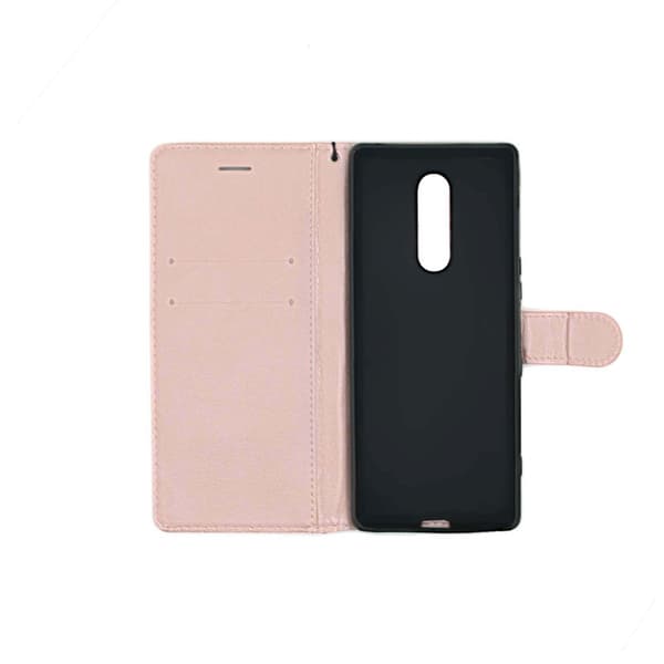 Sony Xperia 1 Wallet Case with Stand - Pink