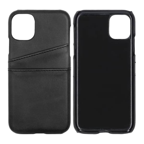 iPhone 11 PU Leather Kickstand Card Pocket Case Black
