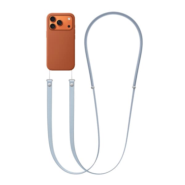 Crossbody Strap för iPhone mobilskal - Ljusblå