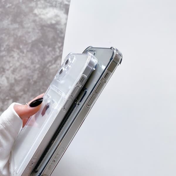 Shockproof Case with Card Holder iPhone 11 Transparent