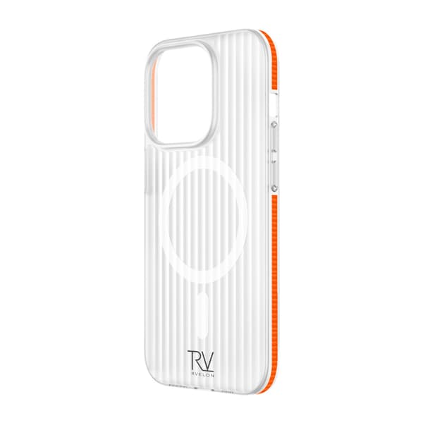 iPhone 14 Pro Max Mobilskal Korrugerad med Magsafe Rvelon - Orange
