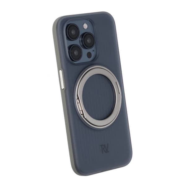 iPhone 15 Pro Max Rvelon Skal Roterande Magnet Stativ - Grå