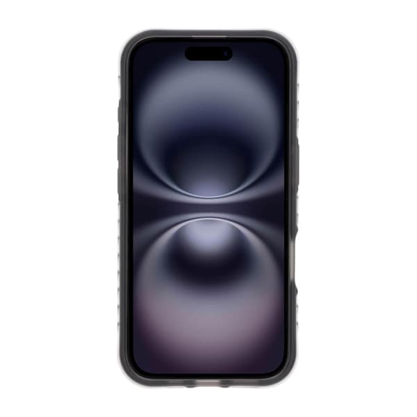 Matt Mobilskal med ringstativ för iPhone 16 - Svart