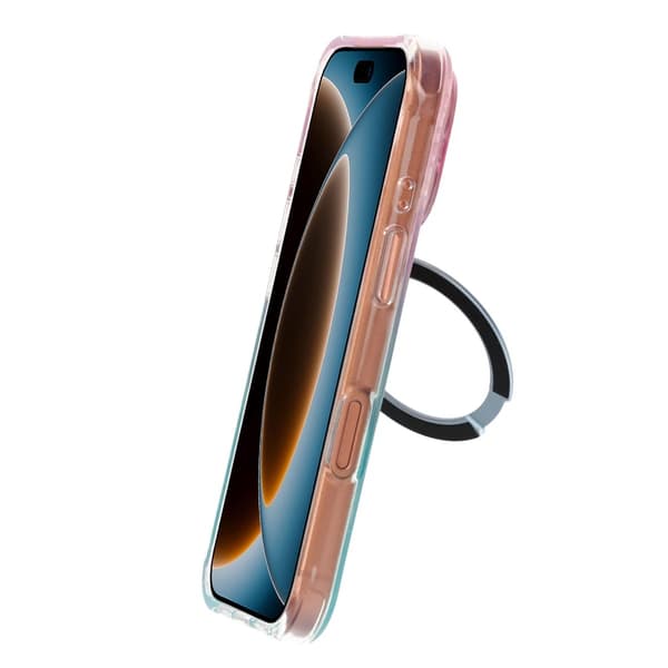 Ice Shell 360° Rotatable Magnetic Kickstand Phone Case - iPhone 17 Pro/18 Pro Blue
