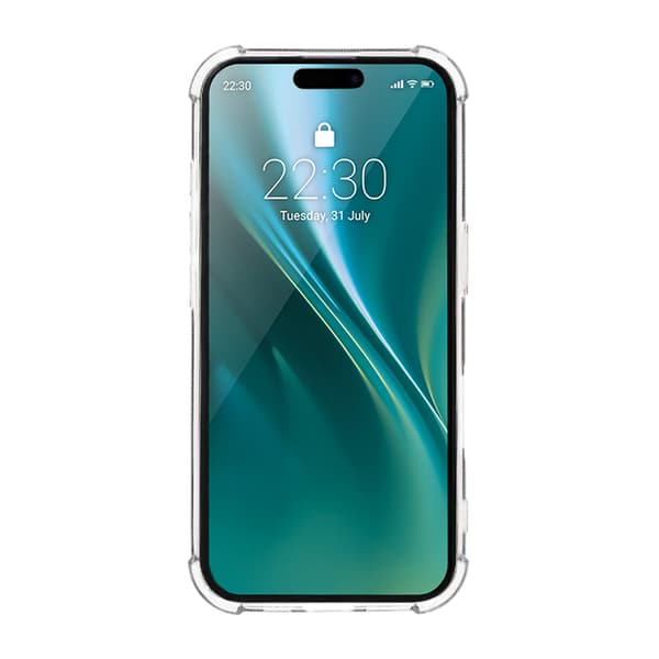 Shockproof Case with Card Holder iPhone 16 Pro Transparent