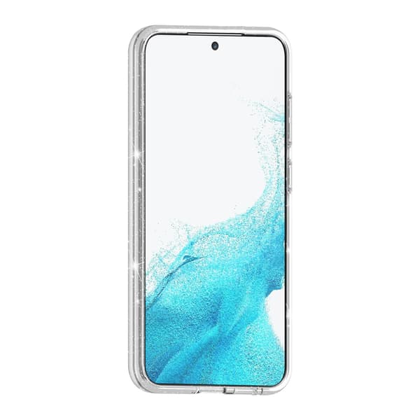Samsung Galaxy S24 Mobile Case Shockproof with Glitter - Transparent